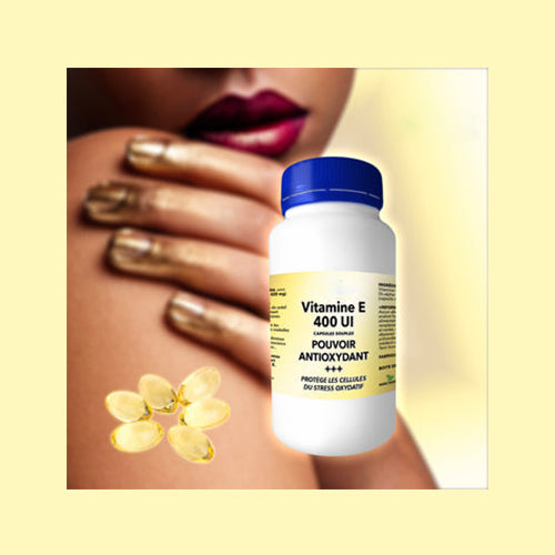 Capsules souples Vitamine E 400 U.I. - Complément Alimentaire Antioxydant Puissant