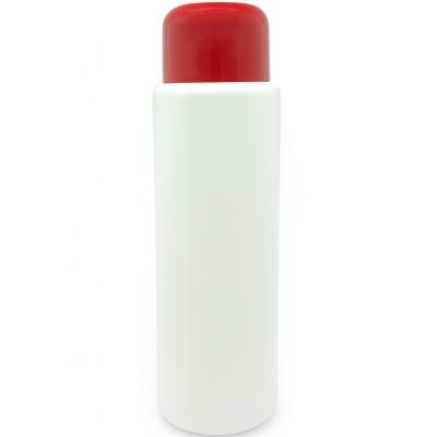 FLACON PP BLANC 500 ML BOUCHON ROUGE