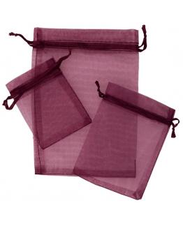 POCHETTES EN ORGANZA GRENAT