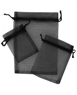 POCHETTES EN ORGANZA NOIR