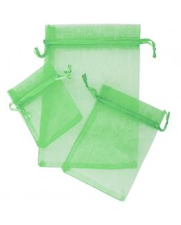 POCHETTES EN ORGANZA VERT ÉMERAUDE