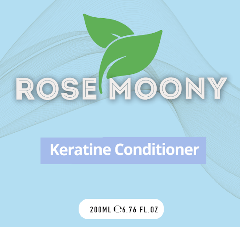 RoseMoony kératine conditionneur Traitement capillaire sans sel, sans sulfate et sans silicone.