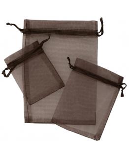 SACHETS D'ORGANZA BRUN CHOCOLAT