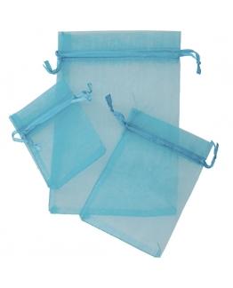 SACHETS EN ORGANZA TURQUOISE