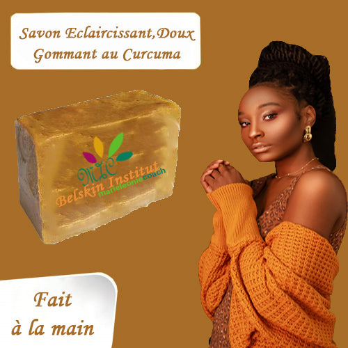 Savon Éclaircissant,Doux,Gommant,au Curcuma