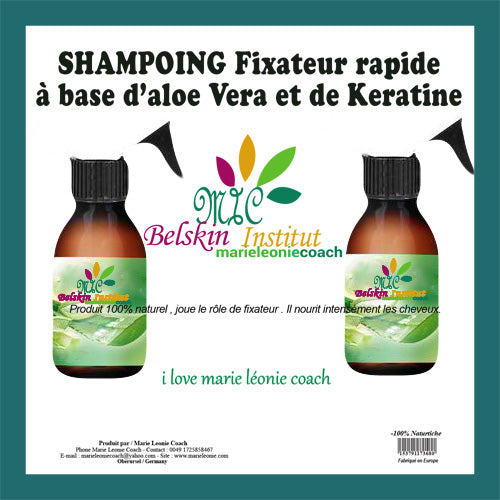 Schampoing Fixateur Rapide À Base D'aloe Vera Et De Keratine